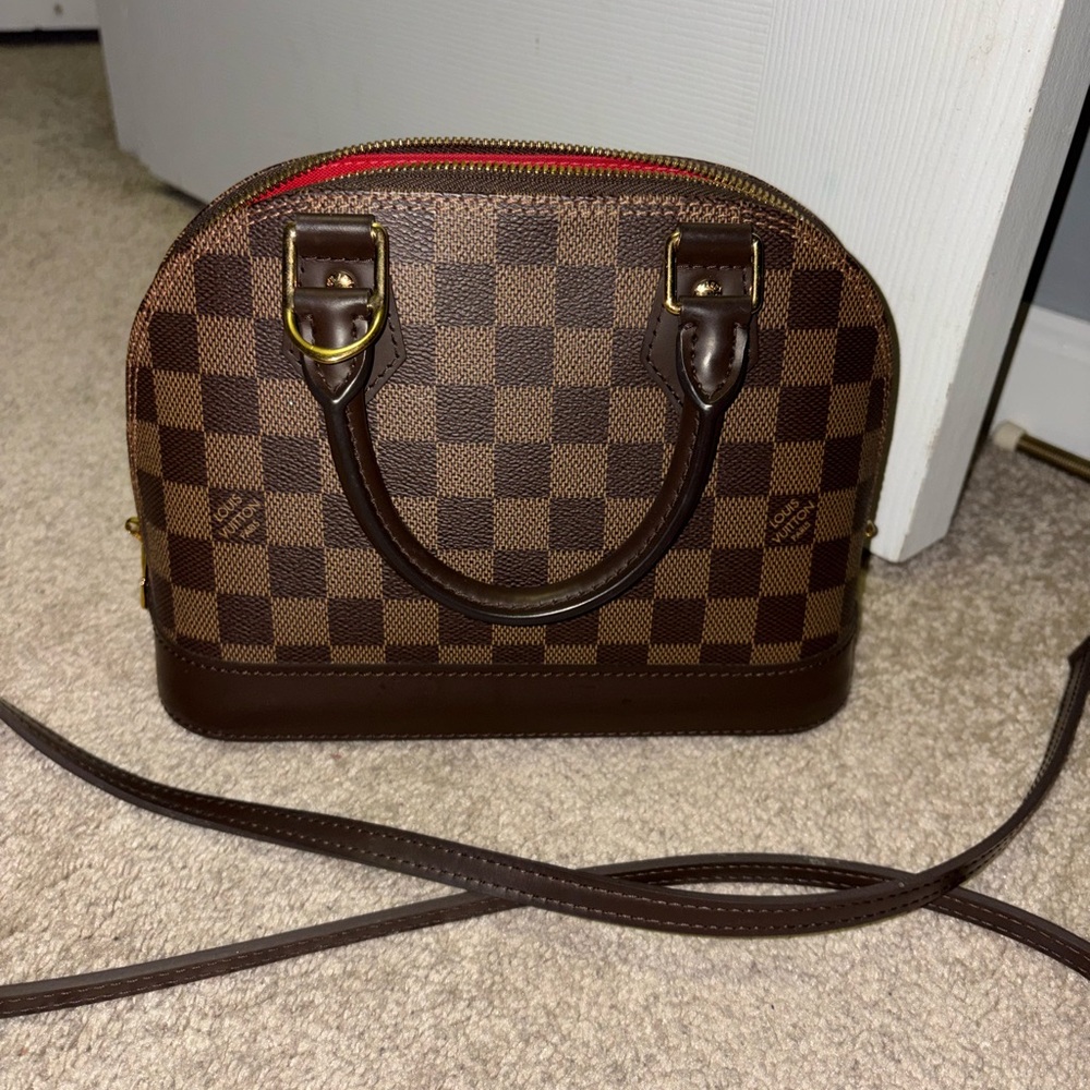 Louis Vuitton Brown Checkered Crossbody Bag
